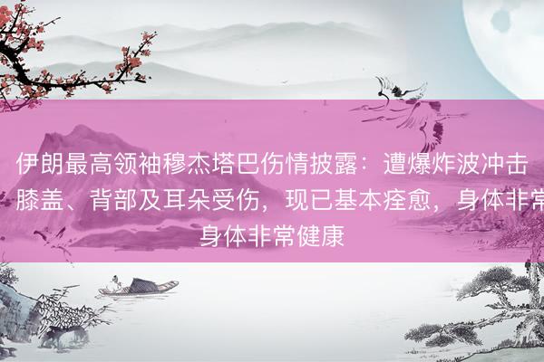 伊朗最高领袖穆杰塔巴伤情披露：遭爆炸波冲击摔倒，膝盖、背部及耳朵受伤，现已基本痊愈，身体非常健康