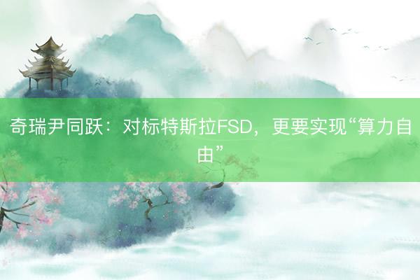 奇瑞尹同跃：对标特斯拉FSD，更要实现“算力自由”