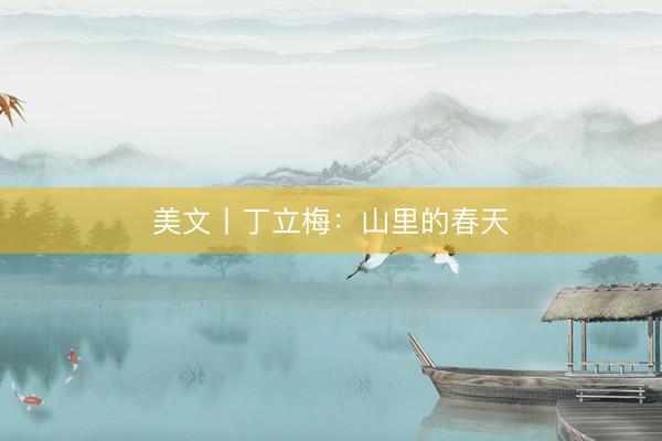美文丨丁立梅：山里的春天