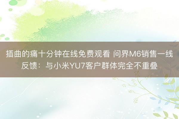 插曲的痛十分钟在线免费观看 问界M6销售一线反馈：与小米YU7客户群体完全不重叠