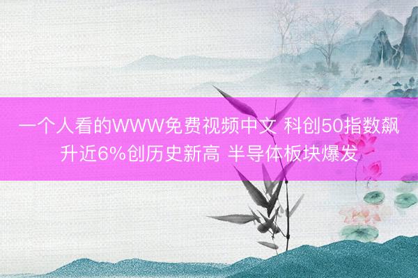 一个人看的WWW免费视频中文 科创50指数飙升近6%创历史新高 半导体板块爆发