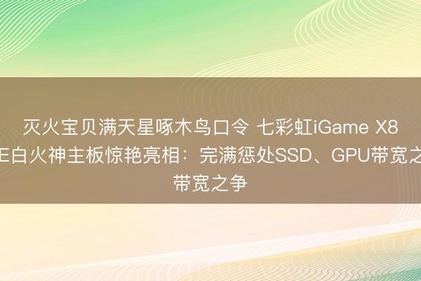 灭火宝贝满天星啄木鸟口令 七彩虹iGame X870E白火神主板惊艳亮相：完满惩处SSD、GPU带宽之争