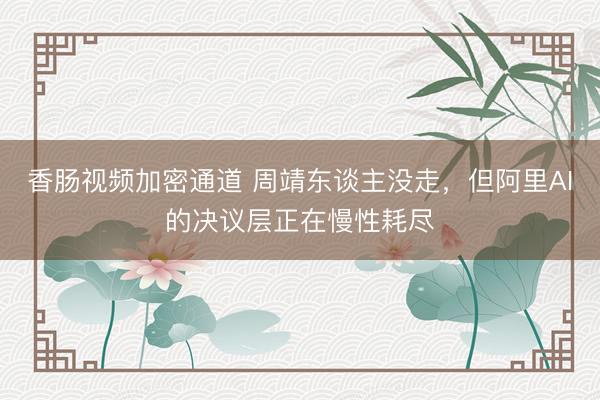 香肠视频加密通道 周靖东谈主没走，但阿里AI的决议层正在慢性耗尽