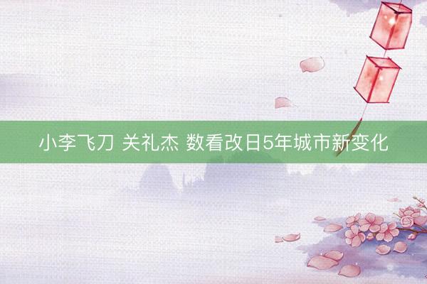 小李飞刀 关礼杰 数看改日5年城市新变化