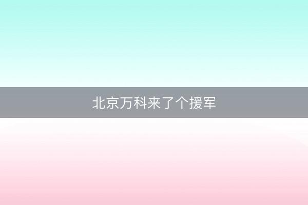 北京万科来了个援军